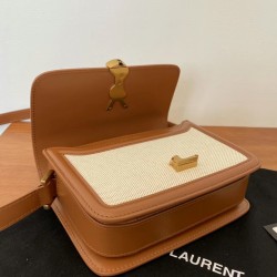 Saint Laurent Solferino Small Bag In Canvas with Calfskin 218