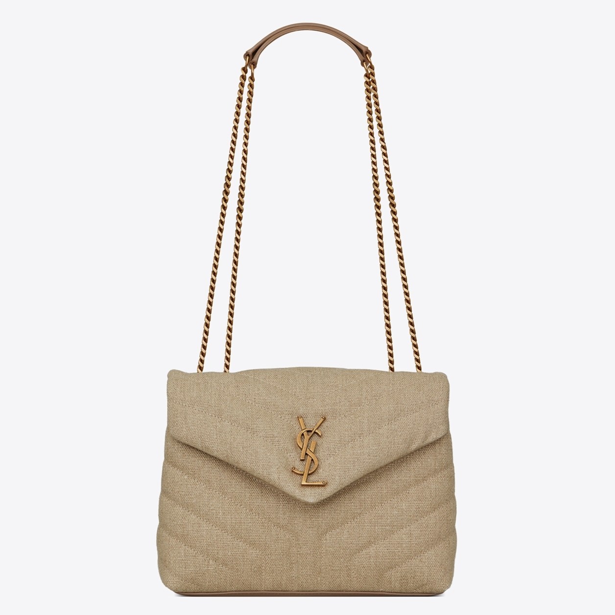 Saint Laurent Loulou Small Bag In Linen Canvas 232