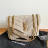 Saint Laurent Loulou Small Bag In Linen Canvas 232