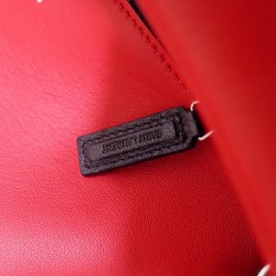 Saint Laurent Loulou Puffer Medium Bag In Red Lambskin 245