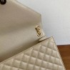 Saint Laurent Medium Envelope Bag In Beige Grained Leather 131