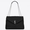 Saint Laurent Loulou Medium Bag In Noir Matelasse Leather 423