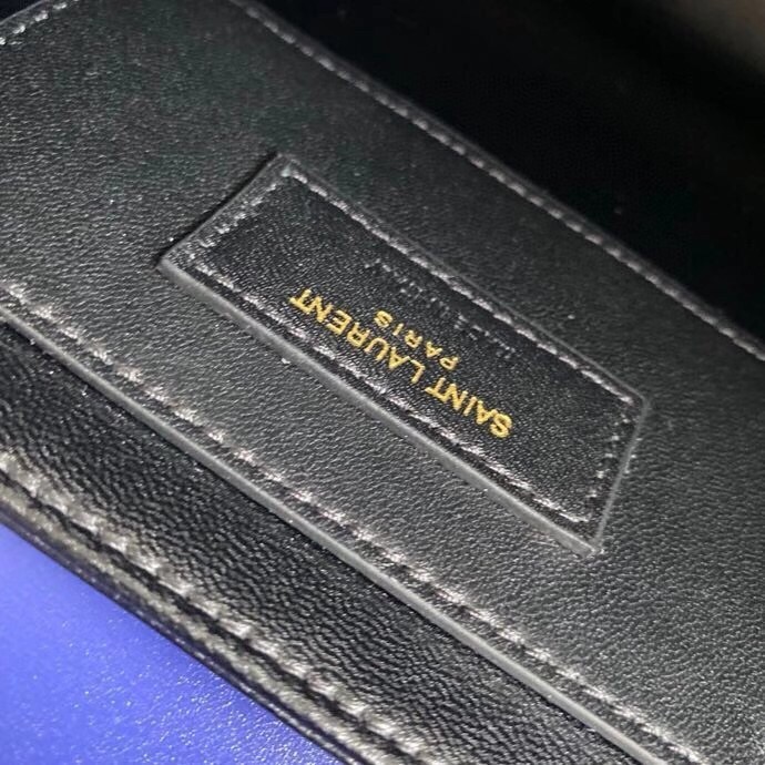 Saint Laurent Solferino Medium Bag In Blue Box Calfskin 991