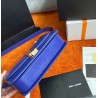 Saint Laurent Solferino Medium Bag In Blue Box Calfskin 991