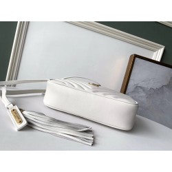 Saint Laurent Lou Camera Bag In White Leather 459