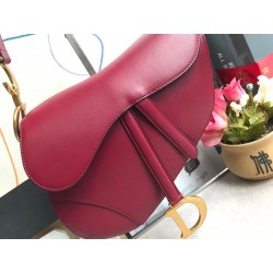 Dior Saddle Bag In Red Calfskin 805