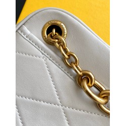 Saint Laurent Le Maillon Small Chain Bag In White Lambskin 025