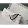 Saint Laurent Medium Niki Bag In White Crinkled Leather 046