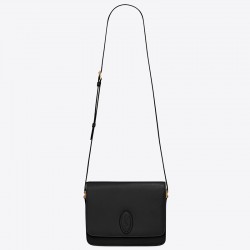 Saint Laurent LE 61 Medium Saddle Bag In Black Leather 127