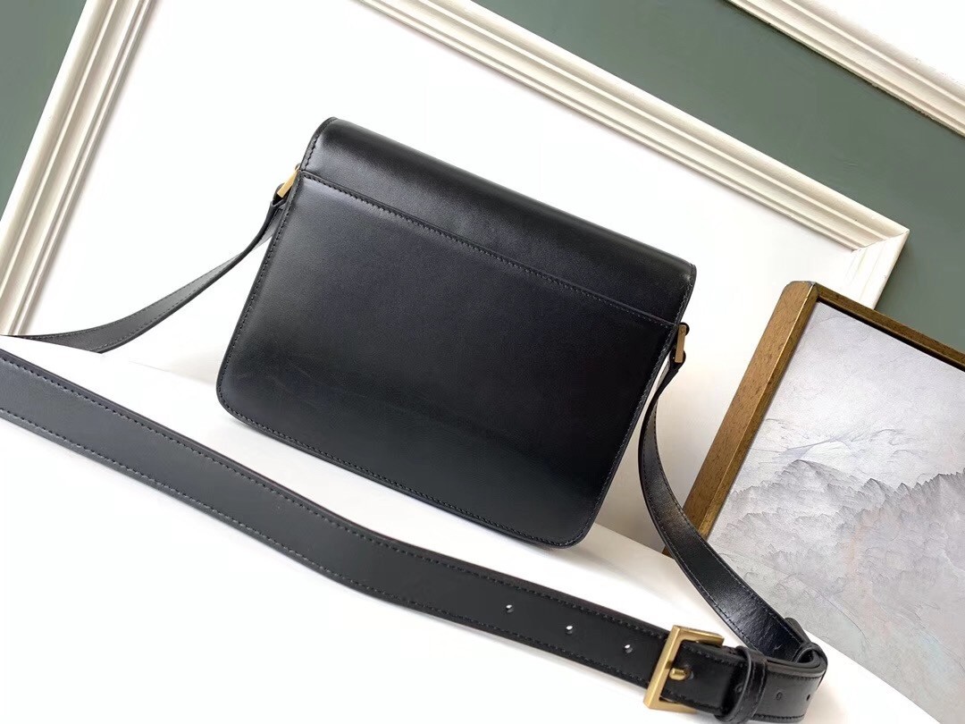 Saint Laurent LE 61 Medium Saddle Bag In Black Leather 127