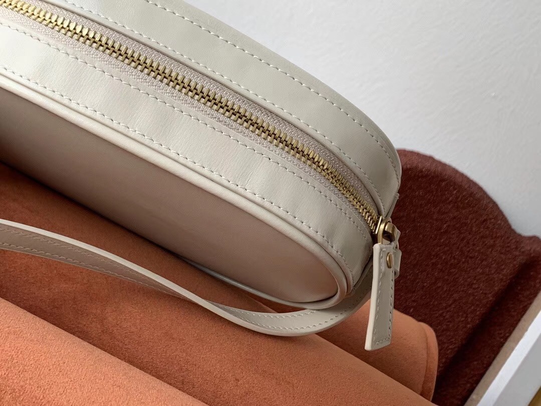 Saint Laurent LE 61 Camera Bag In White Leather 892