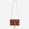 Saint Laurent Medium Kate Tassel Bag In Brown Suede And Studs 942