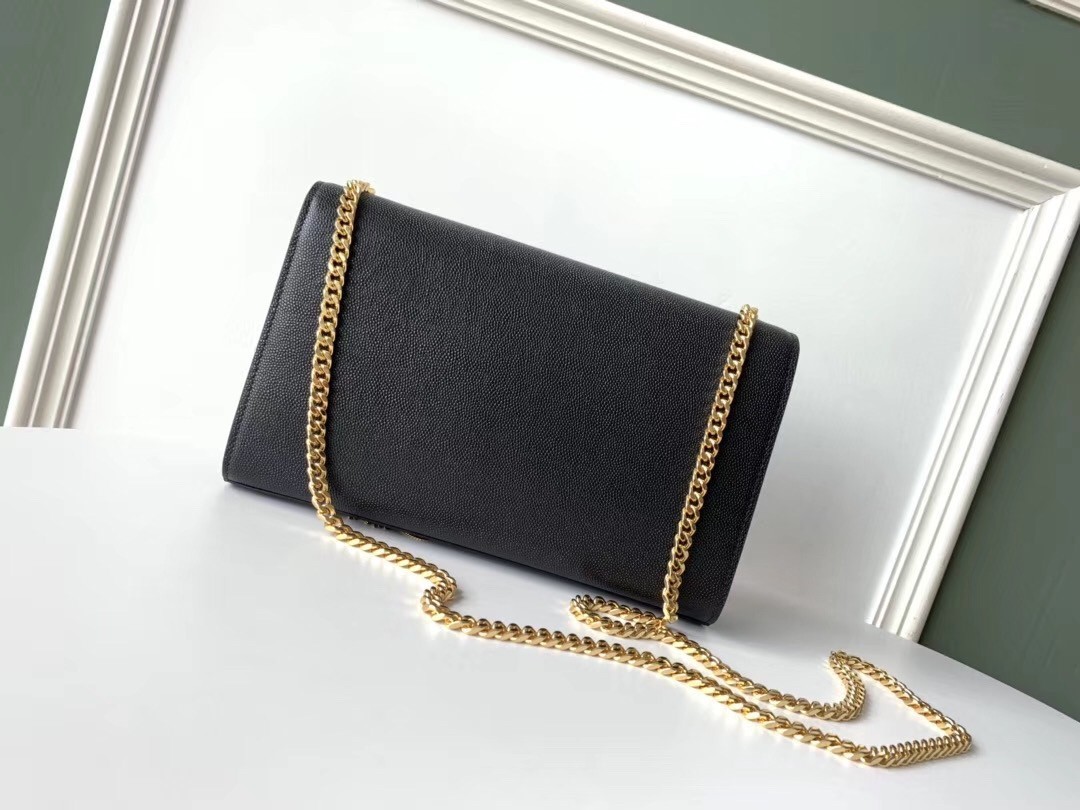 Saint Laurent Medium Kate Bag With Tassel In Black Smooth Leather 233