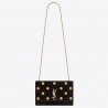 Saint Laurent Medium Kate Bag In Black Suede And Studs 248