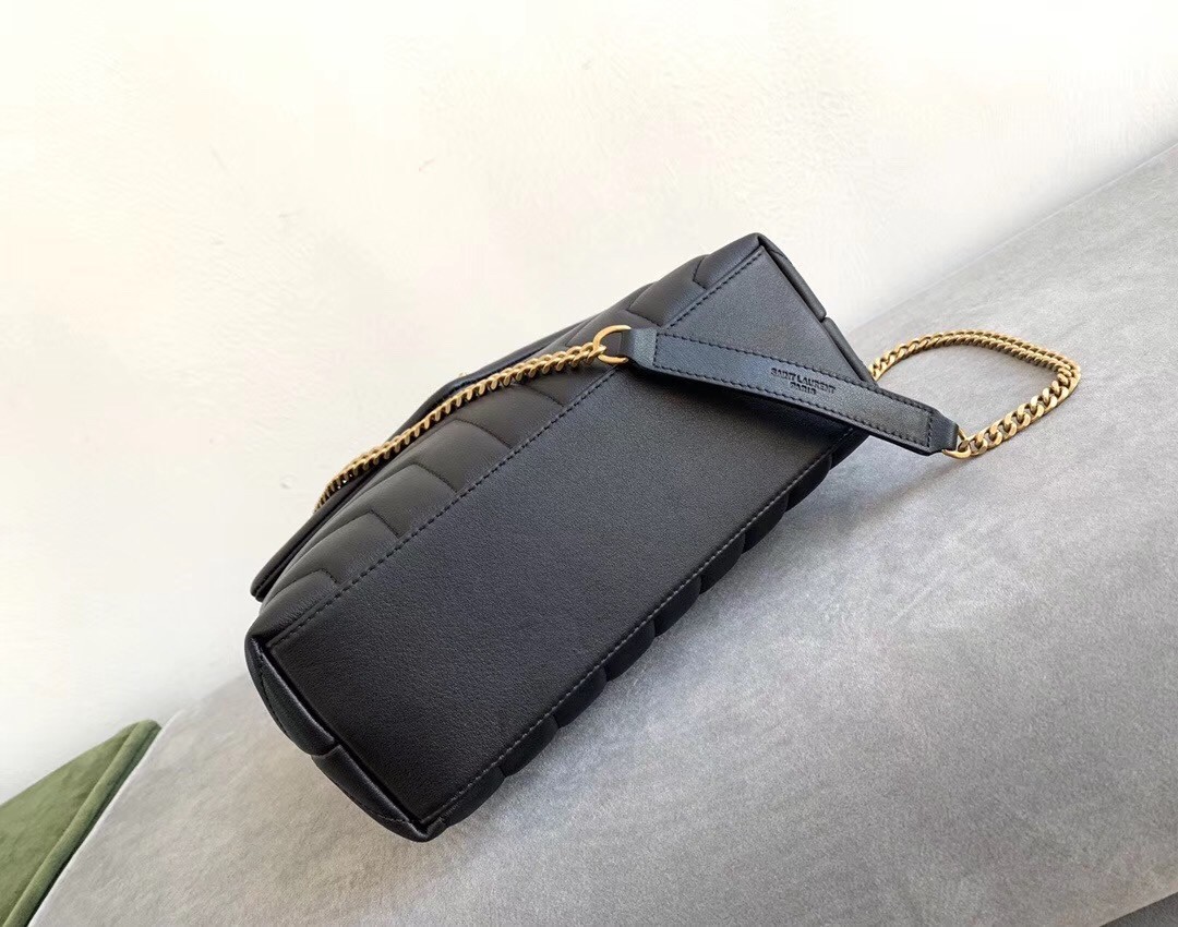 Saint Laurent Loulou Small Bag In Black Matelasse Leather 258