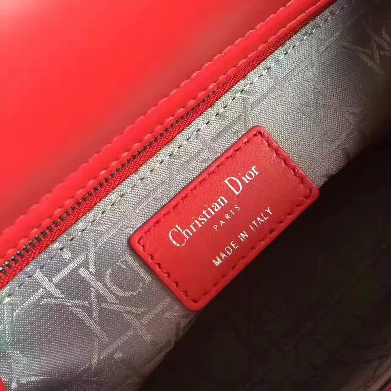 Dior My Lady Dior Bag In Red Lambskin 786