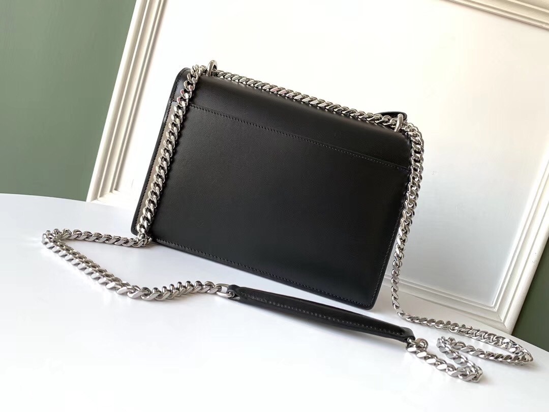 Saint Laurent Sunset Medium Bag In Noir Calfskin 412