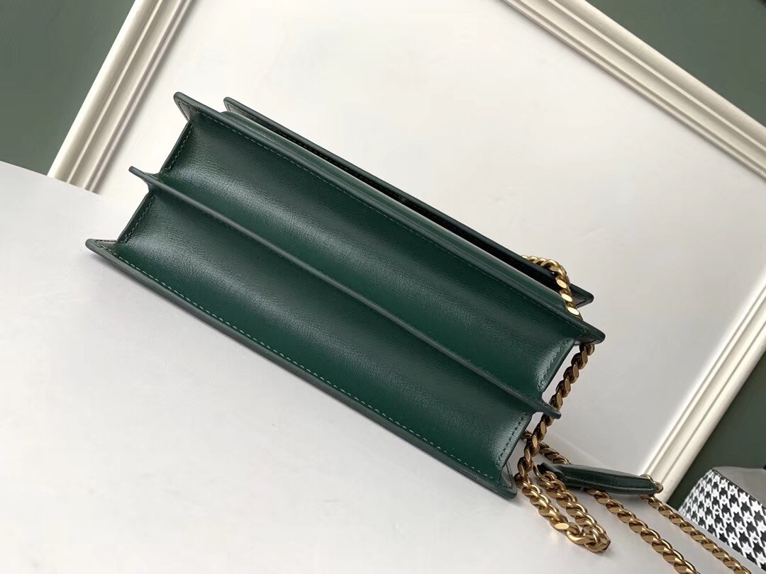 Saint Laurent Sunset Medium Bag In Green Calfskin 469