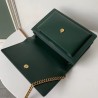 Saint Laurent Sunset Medium Bag In Green Calfskin 469