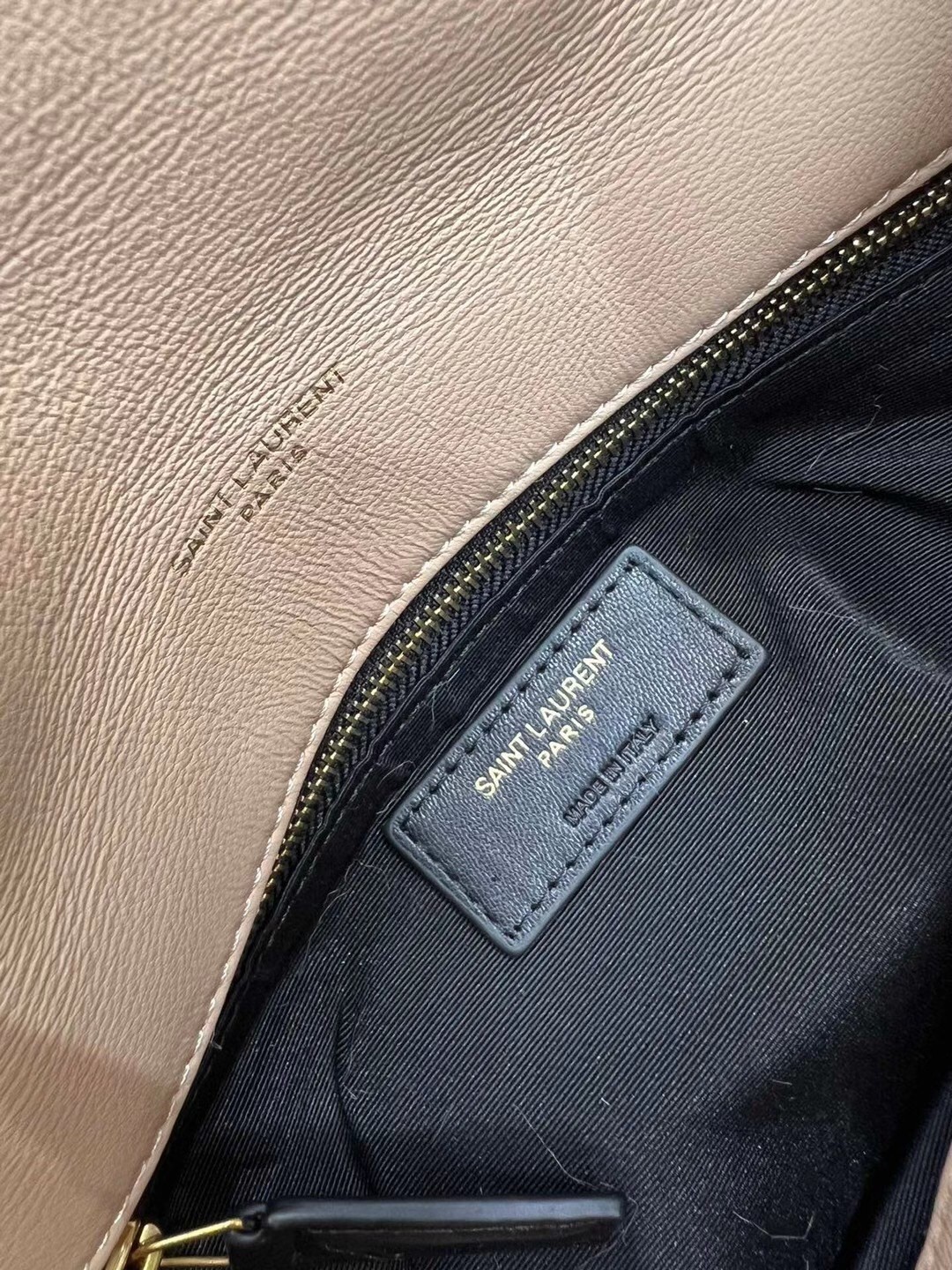 Saint Laurent Loulou Small Bag In Beige Shearling 515