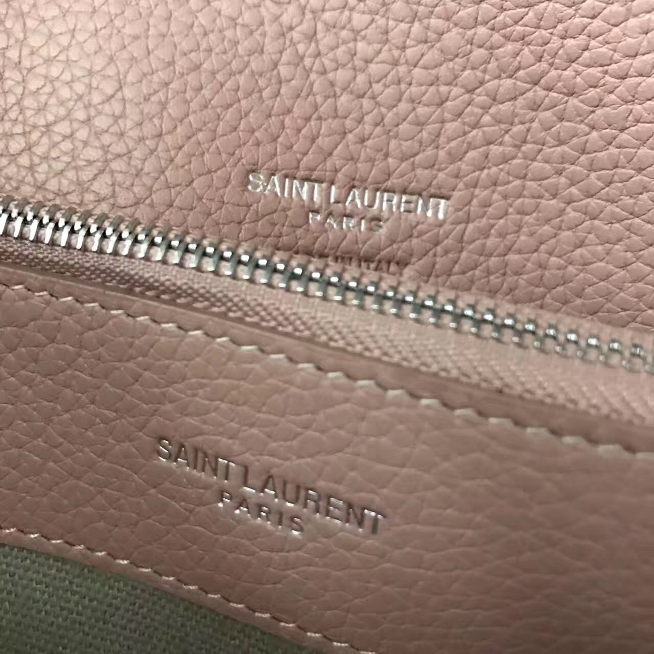 Saint Laurent Baby Sac de Jour Souple Bag In Nude Grained Leather 561