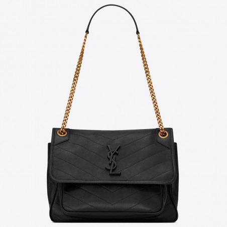 Saint Laurent Medium Niki Bag In Black Lambskin 576