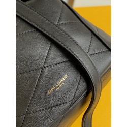 Saint Laurent Le Maillon Hook Bucket Bag In Black Lambskin 611