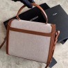 Saint Laurent Cassandra Medium Bag In Beige Canvas 032