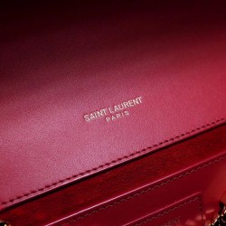 Saint Laurent Medium Kate Bag With Tassel In Red Smooth Leather 074