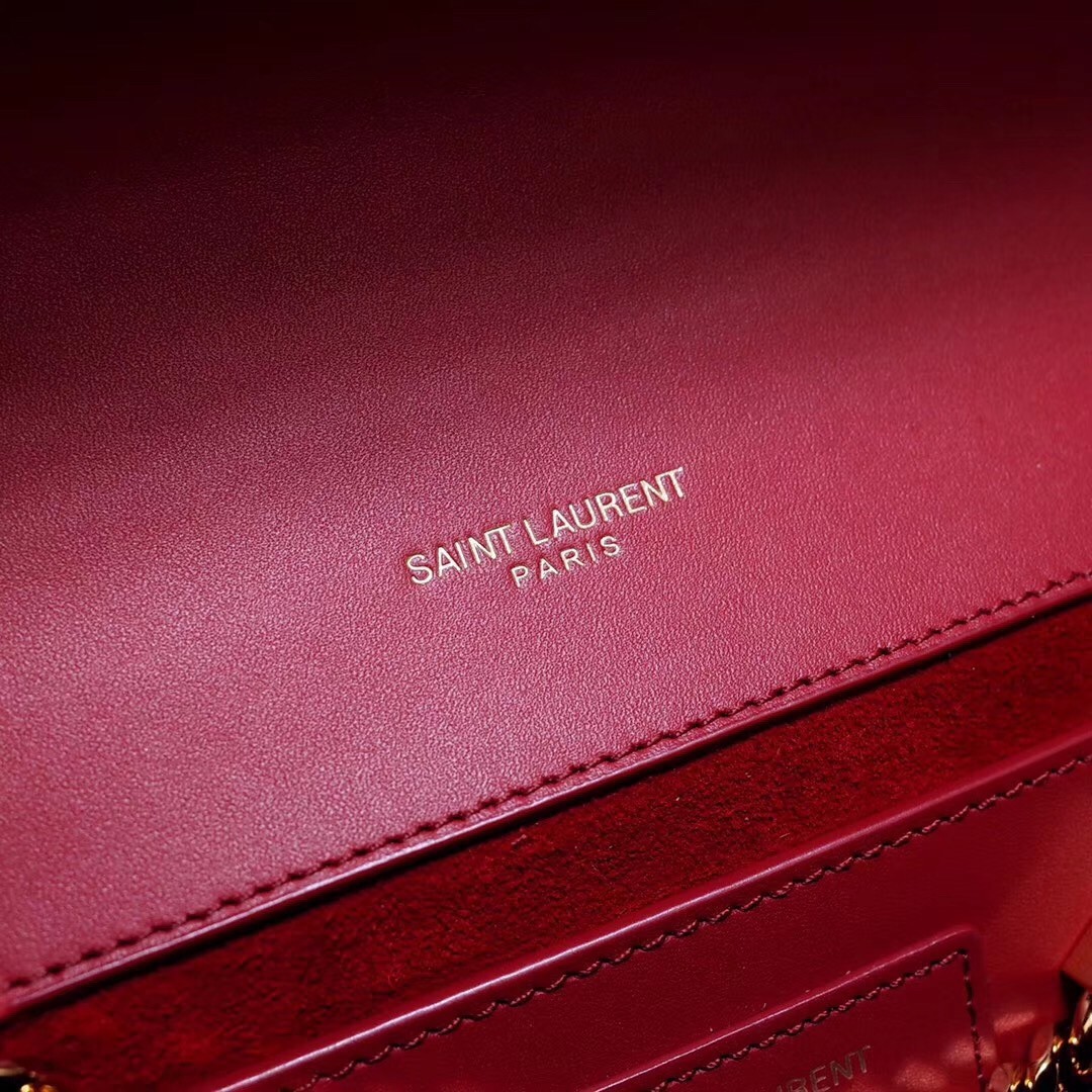 Saint Laurent Medium Kate Bag With Tassel In Red Smooth Leather 074