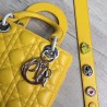 Dior My Lady Dior Bag In Yellow Lambskin 923