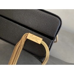 Saint Laurent Kate Box Bag In Black Grained Leather 749