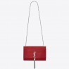 Saint Laurent Medium Kate Bag With Tassel In Red Croc-Embossed Leather 763