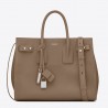 Saint Laurent Small Sac de Jour Souple Bag In Taupe Grained Leather 712