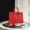 Saint Laurent Small Sac De Jour Bag In Red Crocodile Leather 738