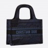 Dior Mini Book Tote Bag In Blue Camouflage Canvas 180