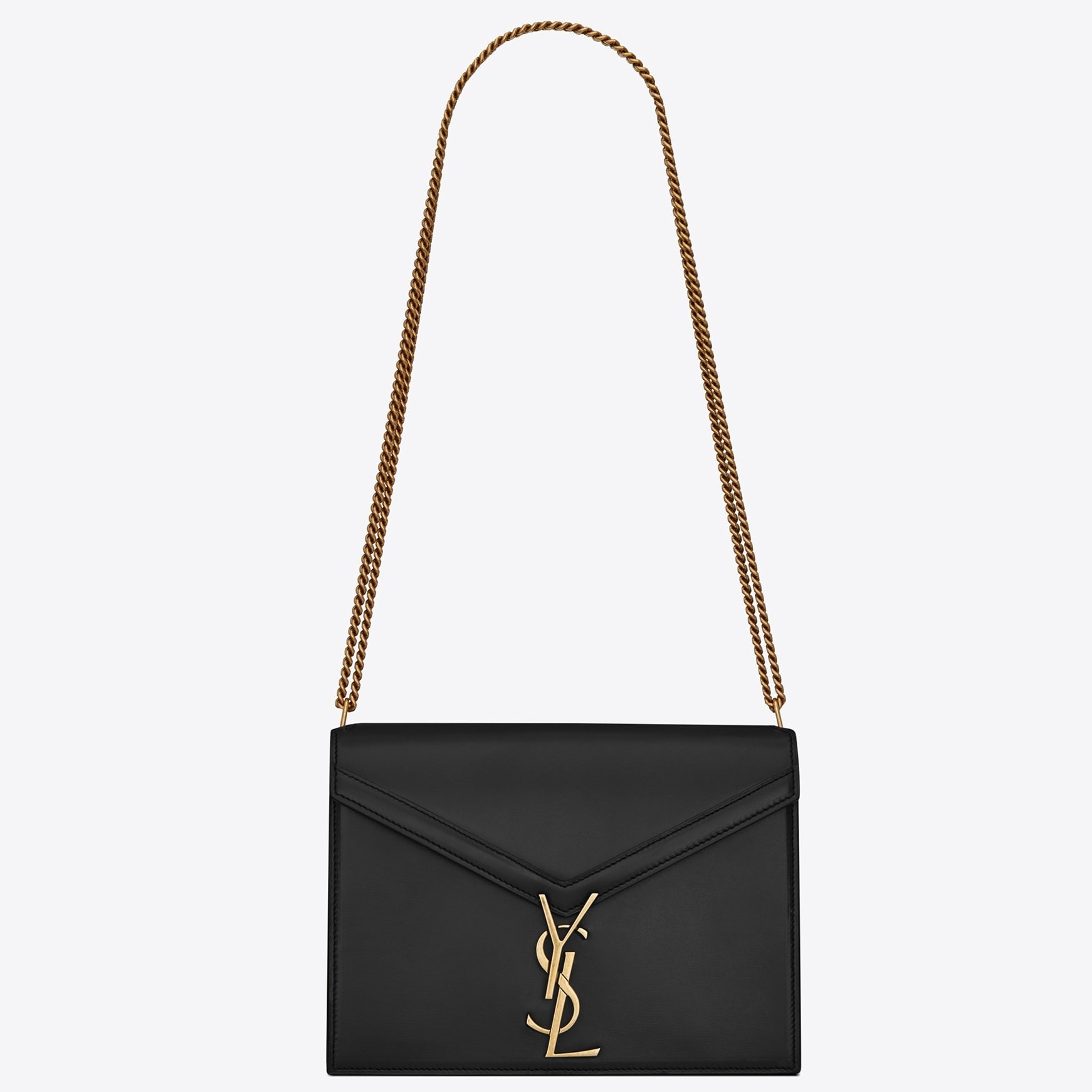 Saint Laurent Black Cassandra Monogram Clasp Bag 789