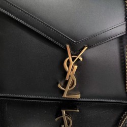 Saint Laurent Black Cassandra Monogram Clasp Bag 789