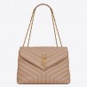 Saint Laurent Loulou Medium Bag In Beige Matelasse Leather 930