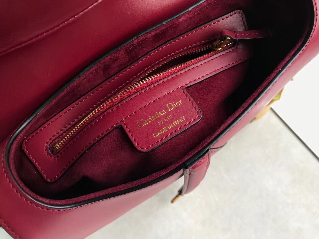 Dior Saddle Bag In Red Calfskin 805