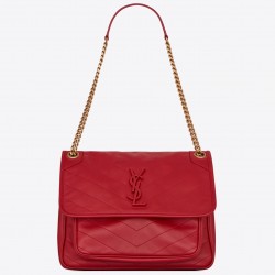 Saint Laurent Niki Medium Bag In Red Lambskin 464