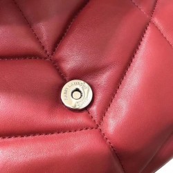 Saint Laurent Loulou Puffer Small Bag In Red Lambskin 026