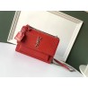 Saint Laurent Sunset Medium Bag In Red Crocodile Embossed Leather 913