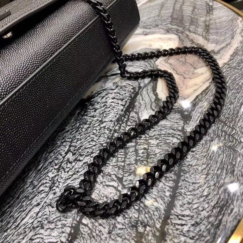 Saint Laurent Medium Kate All Black Shoulder Bag 012