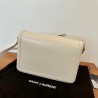 Saint Laurent Solferino Medium Bag In White Calfskin 283