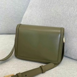 Saint Laurent Solferino Small Bag In Khaki Calfskin 974