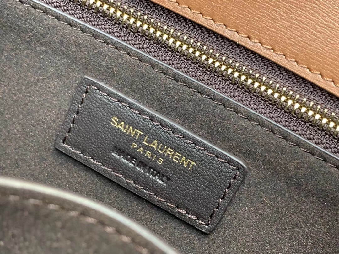 Saint Laurent Carre Satchel Bag In Brick Leather 002