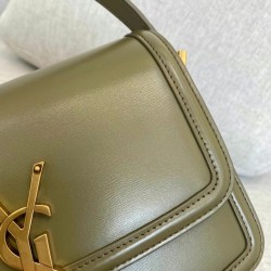 Saint Laurent Solferino Small Bag In Khaki Calfskin 974