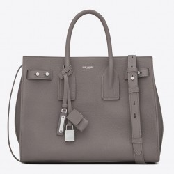 Saint Laurent Small Sac de Jour Souple Bag In Fog Grained Leather 426