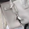 Saint Laurent Small Sac de Jour Souple Bag In White Grained Leather 446